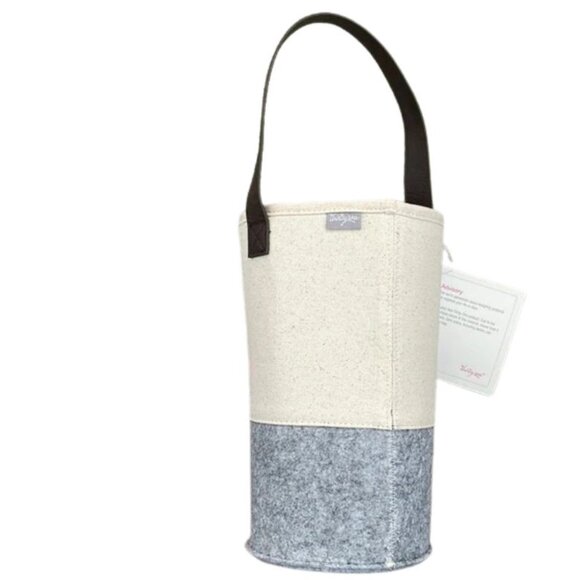 Thirty One Canvas/Felt wine bottle tote - NEW - Picture 1 of 1
